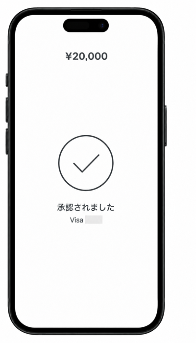 Squareの決済承認画面